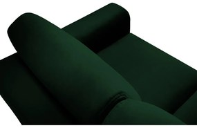 Zöld bársony kinyitható tárolóhelyes kanapé 235 cm Kyoto – Cosmopolitan Design