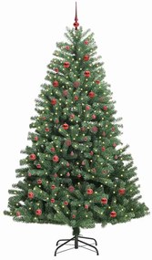Műanyag Hajtogatós Karácsonyfa Zöld 210 cm PVC és fém