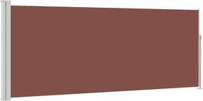 vidaXL barna behúzható oldalsó napellenző 120 x 300 cm