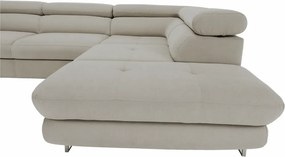 Sarokülőgarnitúra, szürke-bézs taupe, jobbos, FABIA