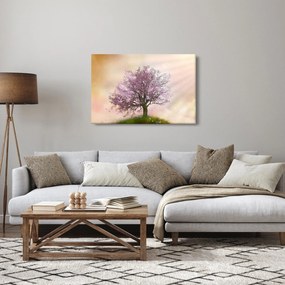 Virágzó fa képe egy domb tetején (90x60 cm)