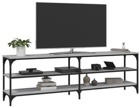 szürke sonoma színű szerelt fa TV-szekrény 160 x 30 x 50 cm