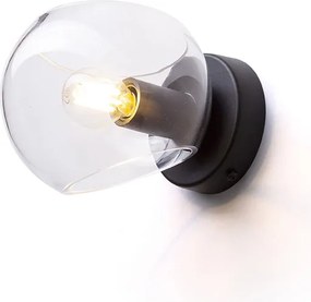 RENDL SOLARIS felületre szerelhető átlátszó üveg/fekete 230V LED E14 7W