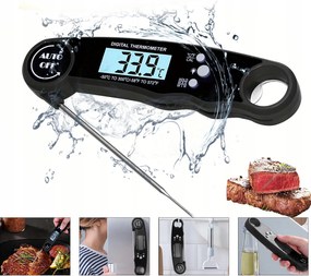 Konyhai Hőmérő -50-300°C Vezeték Nélküli Digitális LCD Steak Hús Szonda