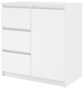 1D3S komód, 40x80x75 cm, fehér