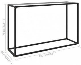 átlátszó edzett üveg tálalóasztal 120 x 35 x 75 cm
