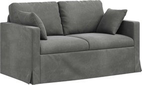 vidaXL Kanapé Sötétszürke 138 x 78 x 80 cm Bársony
