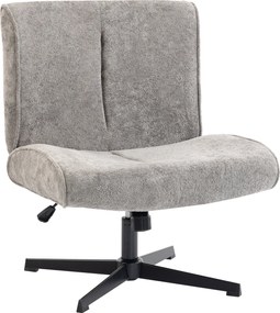 HOMCOM forgatható lounge fotel, bársonyhatású, magasságállítható díszfotel acél keresztlábazattal, párnázott olvasószék nappaliba és hálószobába | Aos