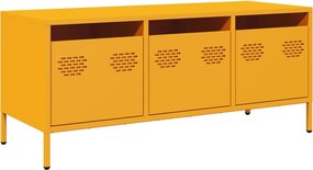 vidaXL mustársárga hidegen hengerelt acél TV-szekrény 101,5x39x43,5 cm