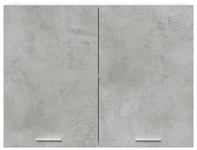 betonszürke szerelt fa függő szekrény 80 x 31 x 60 cm
