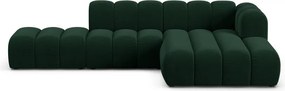 Sötétzöld sarokkanapé (jobb oldali) Lupine – Micadoni Home