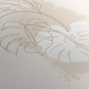 Kép - Line art monstera N⁰1 (90x60 cm)