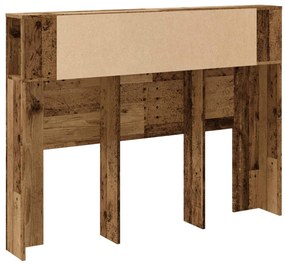 antik fa színű szerelt fa áthidalószekrény 140x18,5x102,5 cm