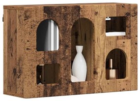 Függő szekrény polcokkal Öreg fa 60 x 20 x 40 cm Faanyag