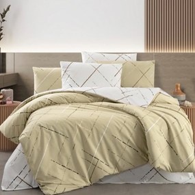 Reflection barna pamut ágyneműhuzat TiaHome - 2x Párna 90x70cm, 1x Paplan 200x220cm