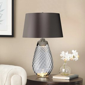 Elstead Lighting LENA LARGE LENA-TL-L-SMOKE Asztali lámpa 1X7W/GU10+1x60W/E27