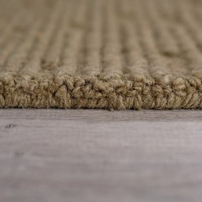 Khaki kézi szövésű gyapjú szőnyeg 160x230 cm Harris Boucle – Flair Rugs