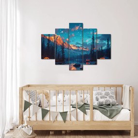 Kép - Kempingezés a hegyekben (150x105 cm)