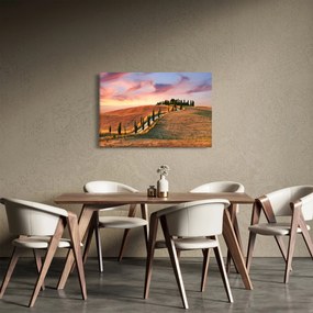 Kép - Ház a dombon, Toszkána, Olaszország (90x60 cm)