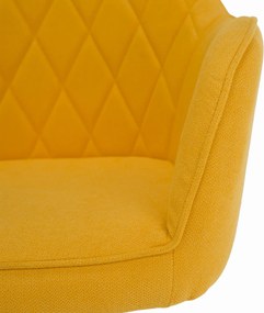 Irodai szék, szövet sárga/fehér, SANTY