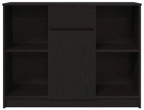 fekete tölgy szerelt fa tálalószekrény fiókos 101x35x76 cm