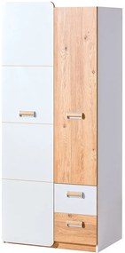 Ruhásszekrény Lavendon L1 (tölgy nash + fehér). 1042031