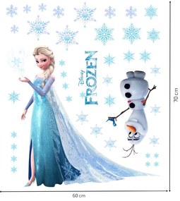 Falmatrica "Elsa és Olaf" 60x70 cm