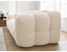 Bézs buklé kanapé 232 cm Hippolyte – Bobochic Paris