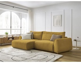 Okkersárga sarokkanapé Aden – Bobochic Paris