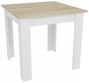 Étkezőasztal 80x80cm Sonoma/White Edgy