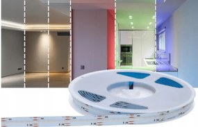 Led szalag 24V IP20 szilikon nélkül Cob 100W Rgb+cct folyamatos vonal 5m Prescot