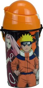 Naruto Fire műanyag szívószálas kulacs akasztóval 500 ml