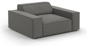 Szürke bársony fotel Jodie – Micadoni Home