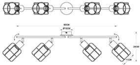 Globo 54037-4 - Spotlámpa WILLA 4xE27/40W/230V