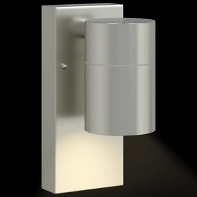 Kültéri Fali Lámpa Ezüst 6.5 x 10.5 x 16 cm Rozsdamentes acél