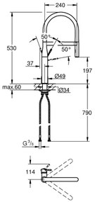 GROHE 30294GN0 - ESSENCE arany mosogatócsaptelep