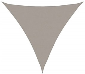 világosszürke háromszög alakú HDPE napvitorla 160 g/m² 5x5x5 m