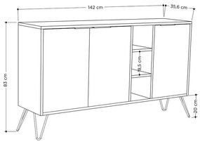 Konzolasztal Clara Console - Oak