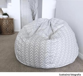 Babzsák, szürkés-fehér/cik cak minta, GOMBY