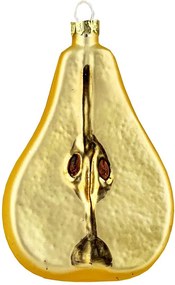 KarĂĄcsonyfadĂsz Folkstar retro körte, kĂ©zzel kĂ©szĂtett ĂŒveggömb