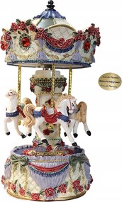 Mesés Körhinta Zenedoboz Lovacskákkal Karácsonyi Ajándék Nagymama Gyerekeknek