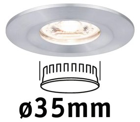 Paulmann 94304 Nova Mini beépíthető lámpa, kerek, fix, alumínium, 2700K melegfehér, Coin foglalat, 310 lm, IP44