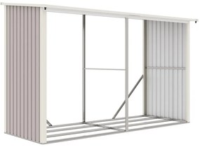 G21 WOH 682 tüzifa tároló - 302 x 119 cm, szürke