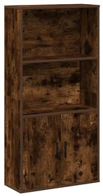 füstös tölgy színű szerelt fa könyvszekrény 60x24x120 cm