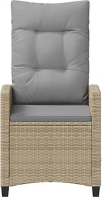 Fekvő Kerti Szék Beige és Világosszürke 56 x 60 x 112 cm