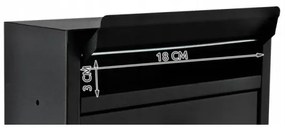 Postaláda 21,7x32 cm fekete