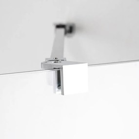 Stuxi Verona Fix 200 cm (90+110) széles csukló zuhanyajtó fix fallal, 6 mm vízlepergető üveggel, króm profillal, 195 cm magas