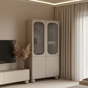 Sonatia II kétajtós vitrin 100 cm - kasmír