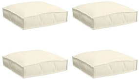 Raklap Párnák 4 db-os Krém 40x40x8 cm Oxford anyag