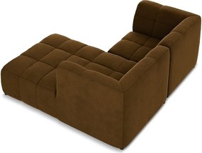 Mustársárga bársony sarokkanapé (jobb oldali-heverő résszel) Aloha – Makamii